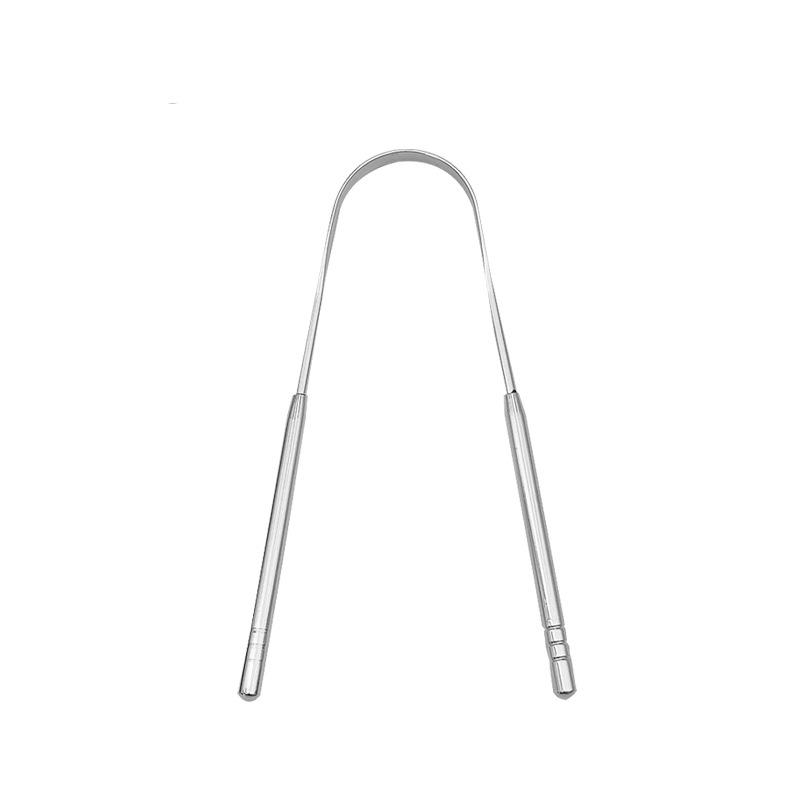 Stainless Steel U-Shaped Tongue Scraper for Oral Care