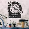 Metal Wall Sign Custom Garage Door Decor Personalized Name Plate Industrial Home Art