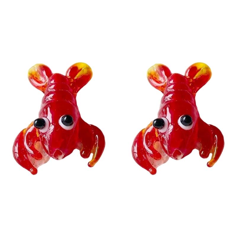 

Marine Life Jewelry Supplies Red Crabs/Lobster Glass Charms Crafting Accessories Gifts Handmade Bracelet Pendant