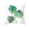 Summer Small Fresh Green Plant Print Pillowcase Peach Skin Green Leaf Home Sofa Pillowcase Bedroom Cushion