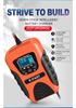 E-FAST 12V 7-Stage Charger for Car and Motorcycle Batteries with Current, Voltage, and Battery Level Display.