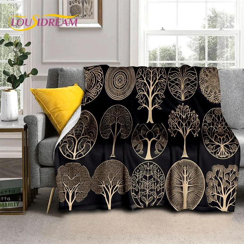 Tree of Life Nature Viking Yggdrasil Norse Soft Flannel Blankets,Throw Blanket Comfortable Blanket for Picnic Beds Home Bedroom