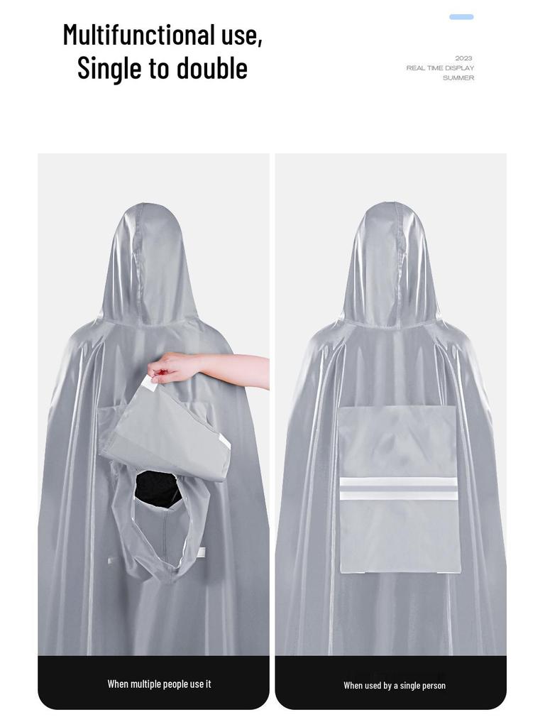 Unisex Electric Car Raincoat: Long, Full-Body, Extra Thick, Waterproof Poncho for Motorcycle Use