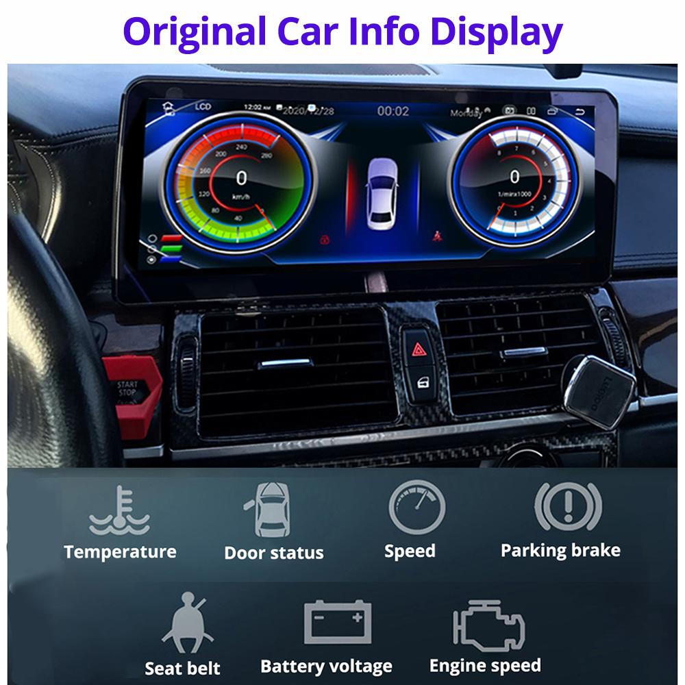 10.25" Wireless Carplay Car Radio For BMW X5 E70 X6 E71 LHD 2008-2013 CCC CIC System Android 13 GPS Multimedia  Player FM BT