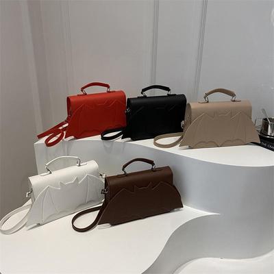 Gothic Damen Schultertasche Fledermausflügel Damen Henkeltaschen Kreative Schicke PU Leder Handtasche Halloween Neuheit Umhängetasche Geldbörse CLE