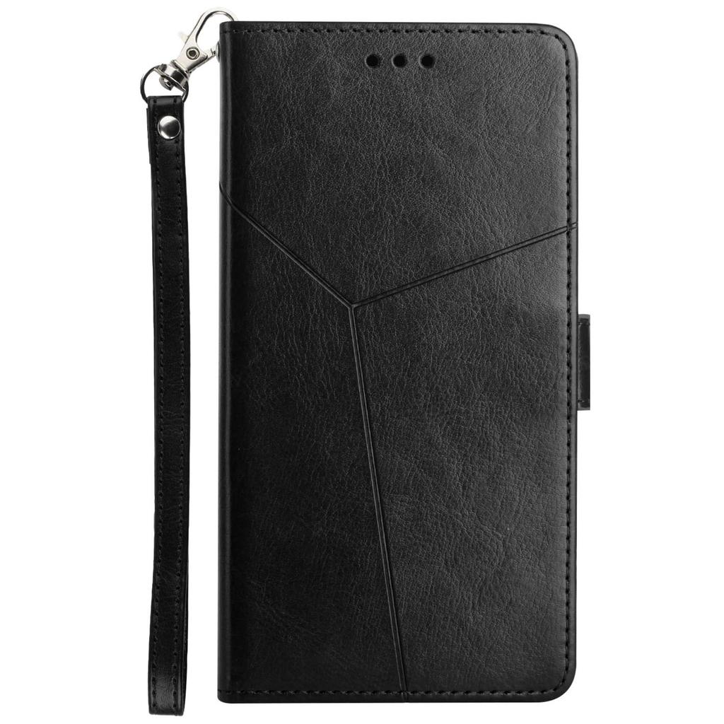 HT01 For Xiaomi Redmi 13C 4G/5G/13R 5G/Poco M6 5G/Poco C65 4G Leather Case Y-Shaped Line Imprinted