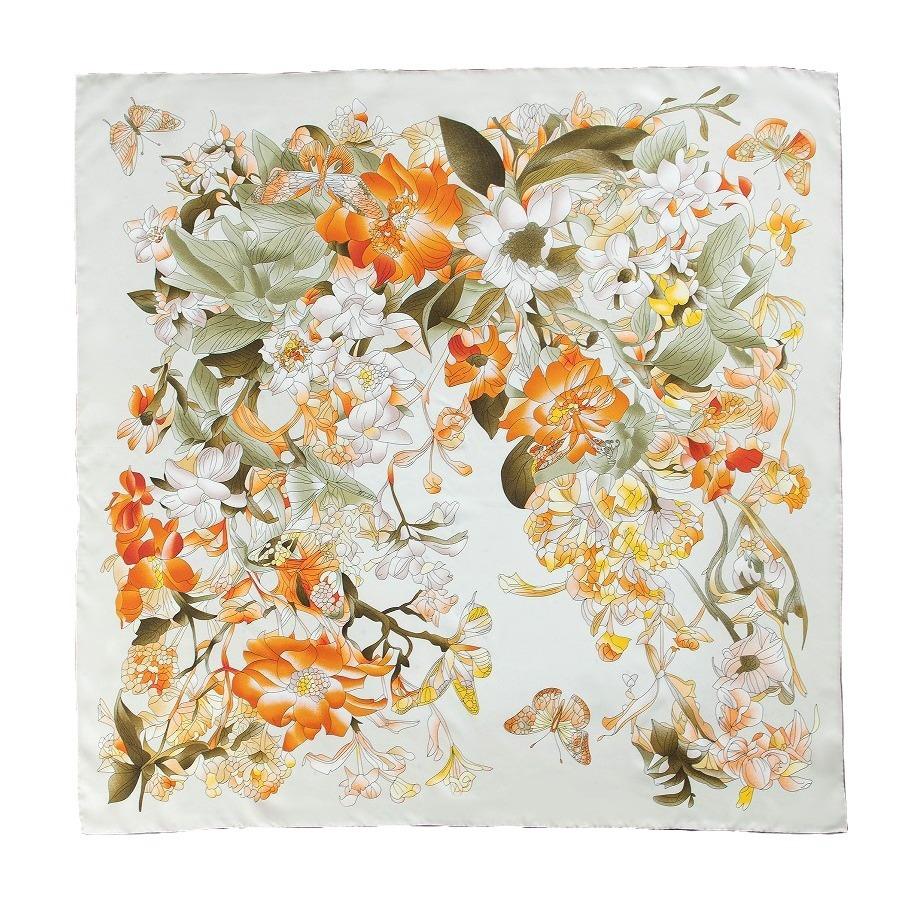 90*90 100% Mulberry Silk Scarf Women's  Spring and Summer Versatile Printing Long Silk Scarf Shawl