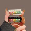 Unisex Mood Energy Brooch: Sliding Metal Badge for Social Expression
