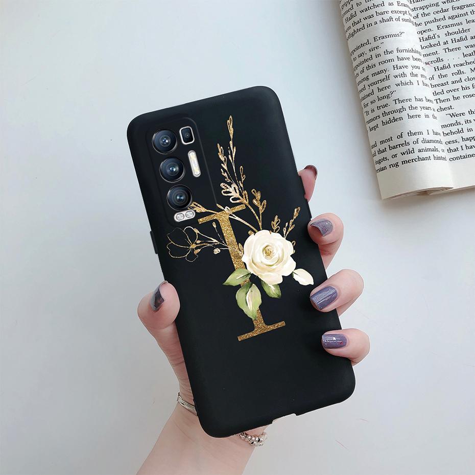 For OPPO Find X3 Neo Phone Case CPH2207 Cute Letters Soft Silicone Bumper Cover For OPPO Find X3 Neo Reno 5 Pro Plus Case Fundas