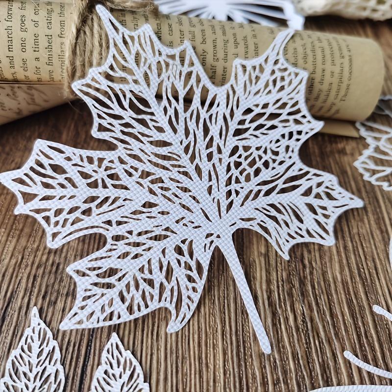 1pc of 10 Vintage Hollow Butterfly Plant White Texture Material Paper Handbooks Decorations