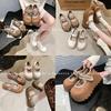 [Yushilai] Retro Style Platform Loafers Women's Spring 2025 New Sweet One-word with Casual Single Shoes