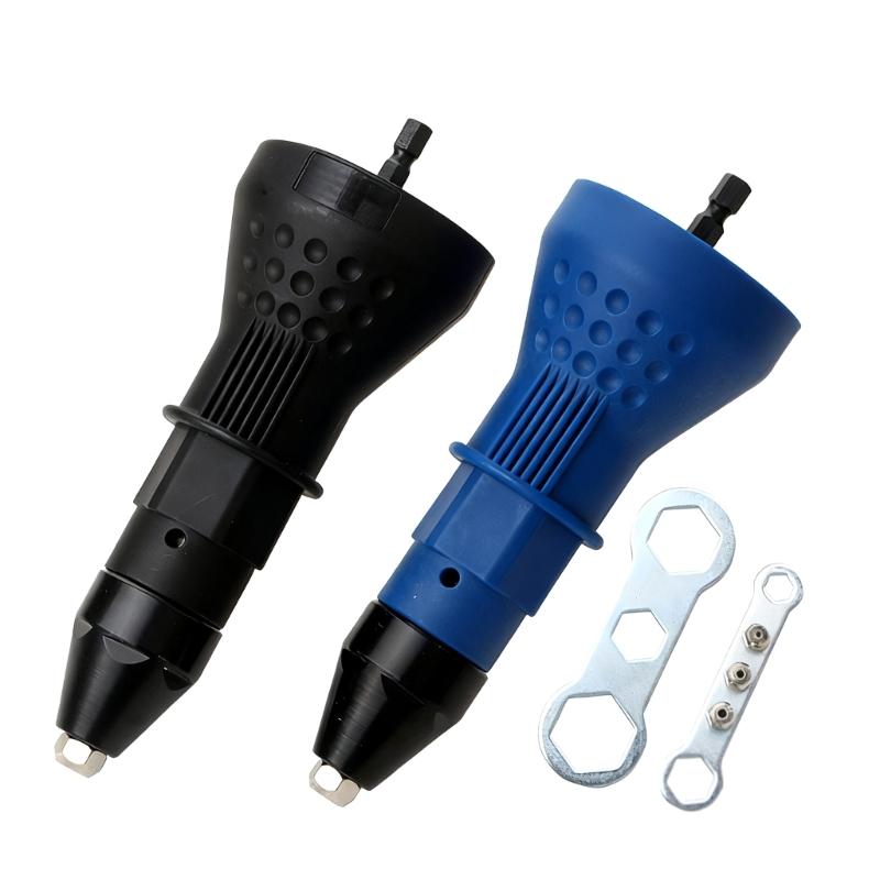 Universal Electric Rivet Tool Attachment Alloy Steel Construction Wear Resistant Hexagonal Head Precisions Fit