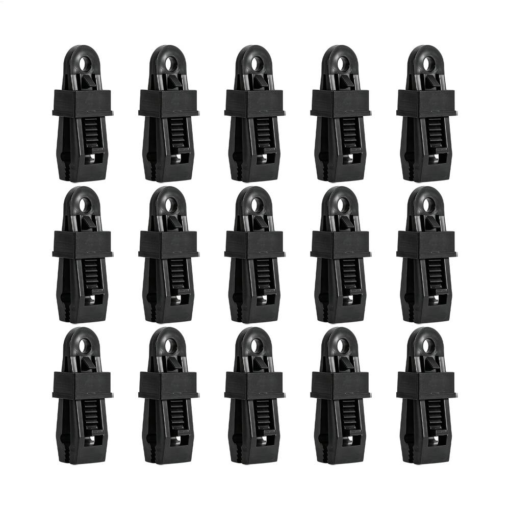 15pcs Heavy Duty Tarp Clips Strong Fixed Clamp Tent Lock Grip Outdoor for Tarpaulins Truck Covers Boat Swimming Pool Canvas