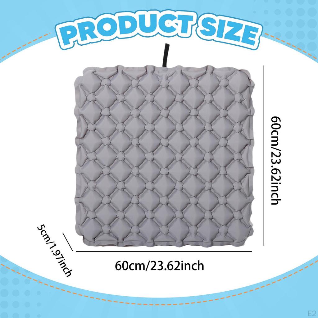 Inflatable Office Chair Cushion, Foldable with Storage Bag for Stadium, Camping, Hiking