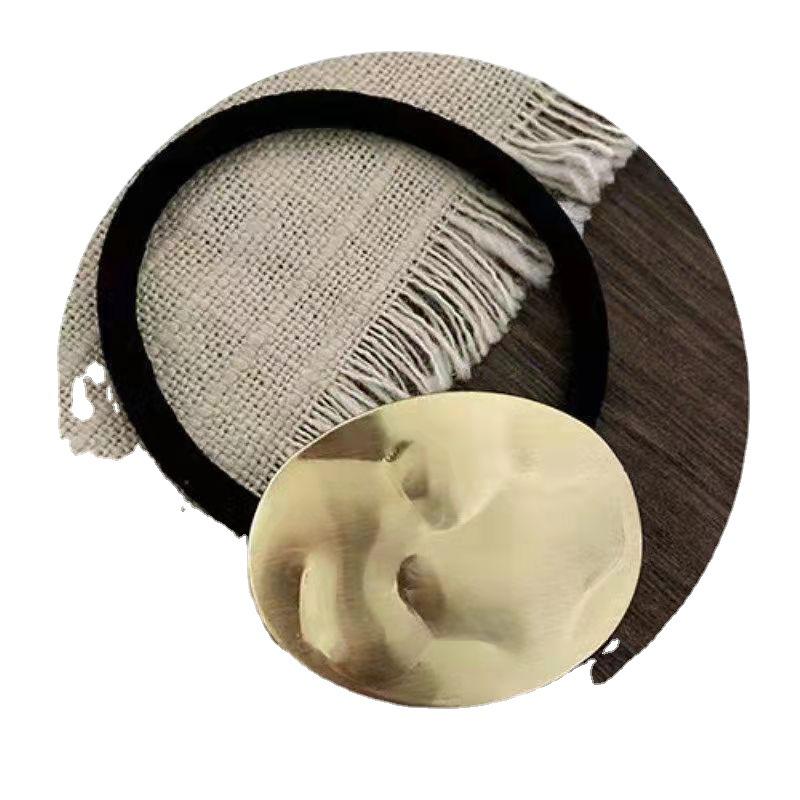 Halbkreisförmiger Metall-Haargummi im koreanischen Stil - Modisches Accessoire für tiefen Pferdeschwanz