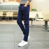 Autumn and Winter New Pure Black Slim-fitting Pants Classic Teen Elastic Jeans Men's Pencil Pants