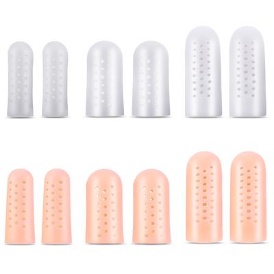 2Pcs Silicone Toe Cap Protector Pain Relief Big Toe Caps Breathable Toe Sleeve Protectors for Corns Blisters Ingrown Toenails