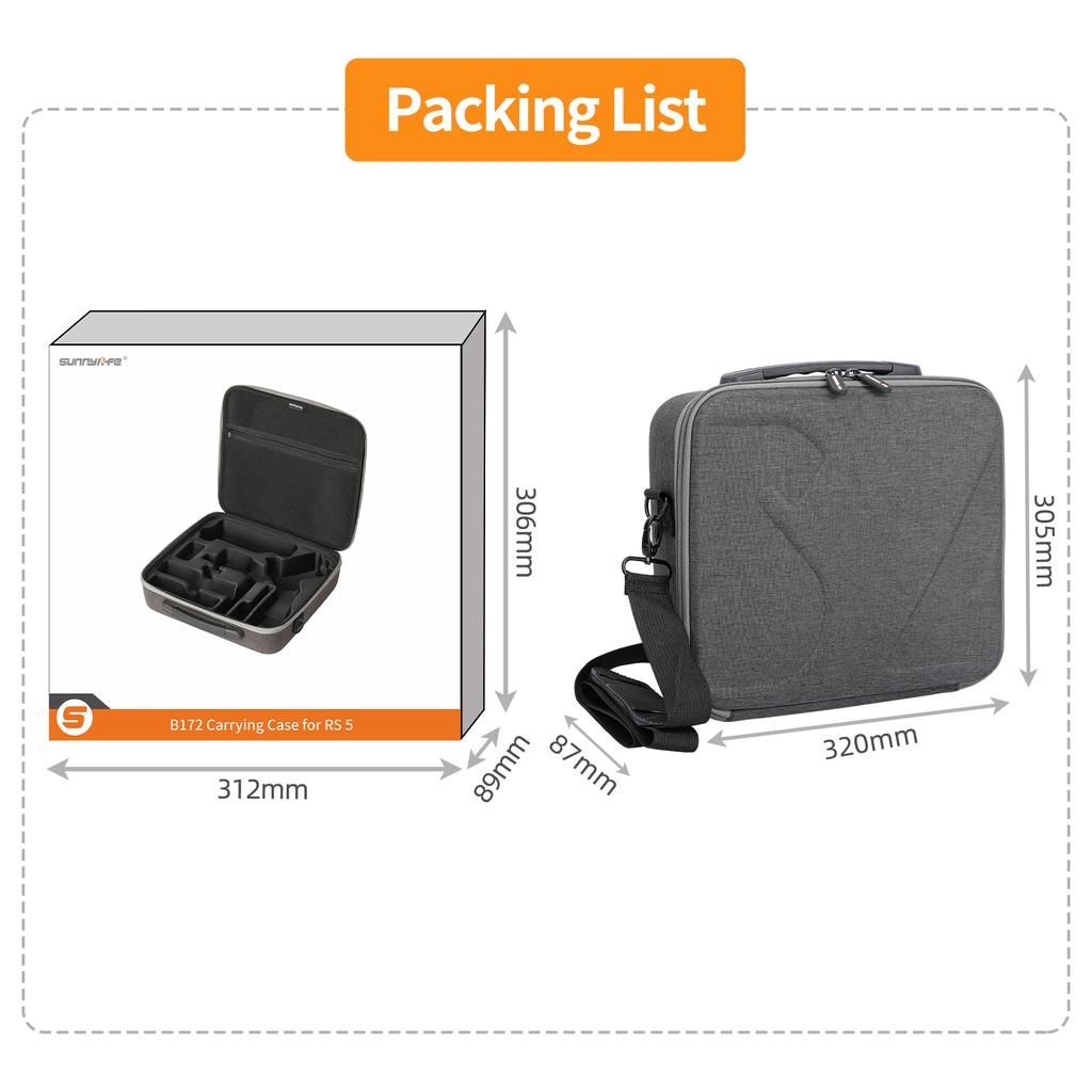 For DJI RS 5 Combo Travel Case Shockproof Shell Protective Box Ronin Handheld Stabilizer Suitcase For DJI RS 5 Organizer Cases