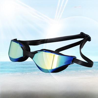 Adult Anti-Fog HD Swimming Goggles - Professional Racing & Training, Comfortable Silicone, Waterproof, Electroplated Lenses.