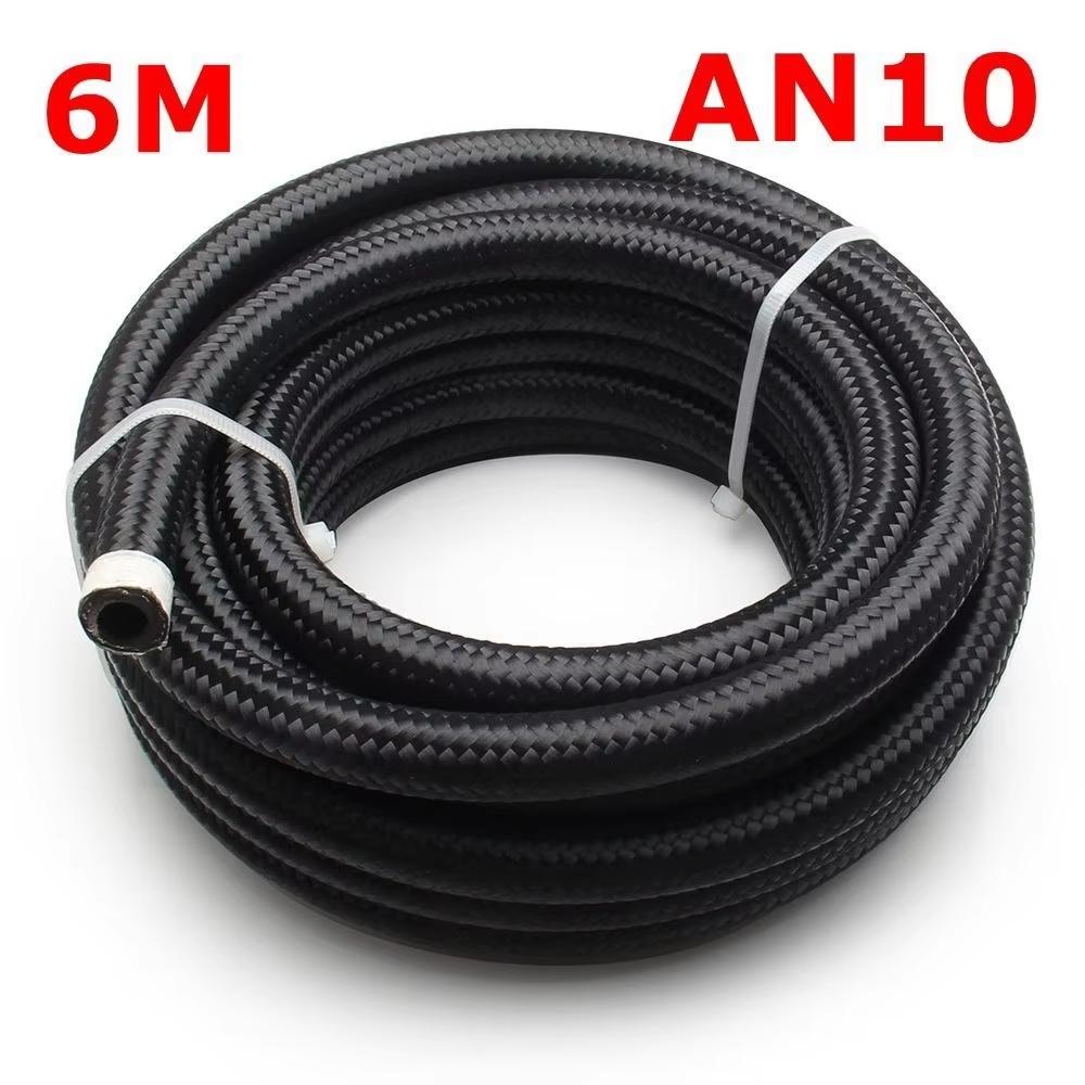 3M 5M 6M Ölkraftstoffschlauch Ölgasleitung AN4 AN6 AN8 AN10 AN12 10FT Kühlerschlauchleitung Nylon Edelstahlgeflochtenes Rohr Auf Lager
