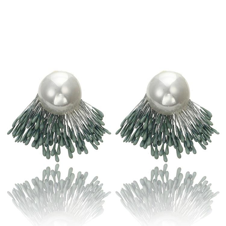 

JMXD-жемчужные серьги женские, серьги-подвески с бахромой из крахмала, серьги, аксессуары Новые товары серый