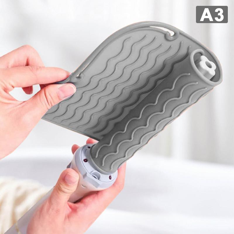 Multifunktionale hitzebeständige Silikonunterlage Isoliermatte für Haarglätter, Lockenstab, Lockenwickler, Glätteisen
