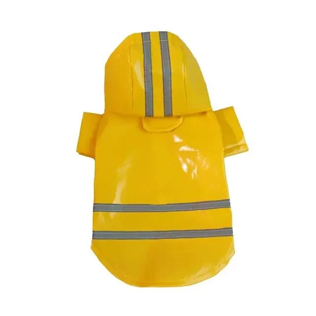 

1 PCs New Pet Pu Raincoat Dog Raincoat Teddy Bichon Corgi Small Medium Dog Reflective Waterproof Snow Proof Puppy Clothes M жёлтый