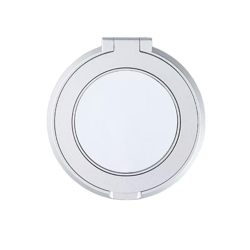 Portable Rotating Back Sticker Phone Stand with Finger Ring серебряный