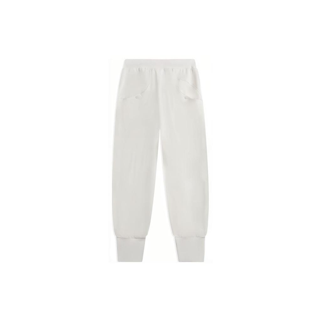 Li Ning Li Ning X Jackie Chan Stickade Sweatpants Herr Ecru AKLSC21-2