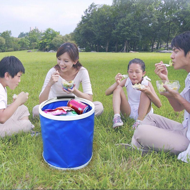 Portable Multifunctional Car Wash Folding Bucket - Oxford Cloth, Handheld for Outdoor and Home Use