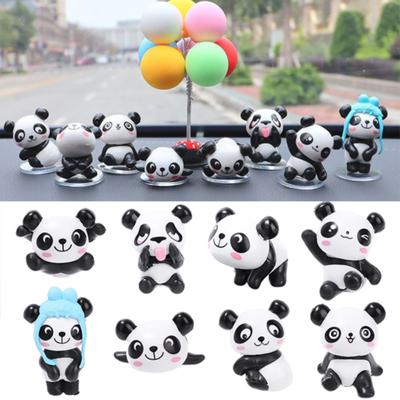 Ornamente drăguțe cu panda aleatorii pentru bordul mașinii, accesorii interioare auto, jucării decorative, pastă, animale, styling, decor auto, ornament