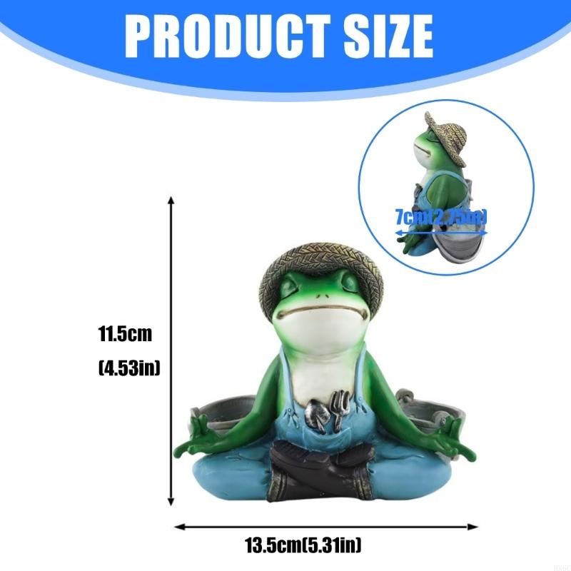 Meditations Frogs Gardener Statue For Serenes Living Room Garden Decoration Waterproof Resin Craft Figurine Ornament HX6C