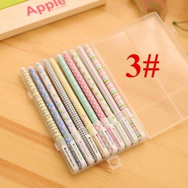 10pcs / Pack  0.38mm Korean  Gel Pens   School Stationery Office Lovely Flora