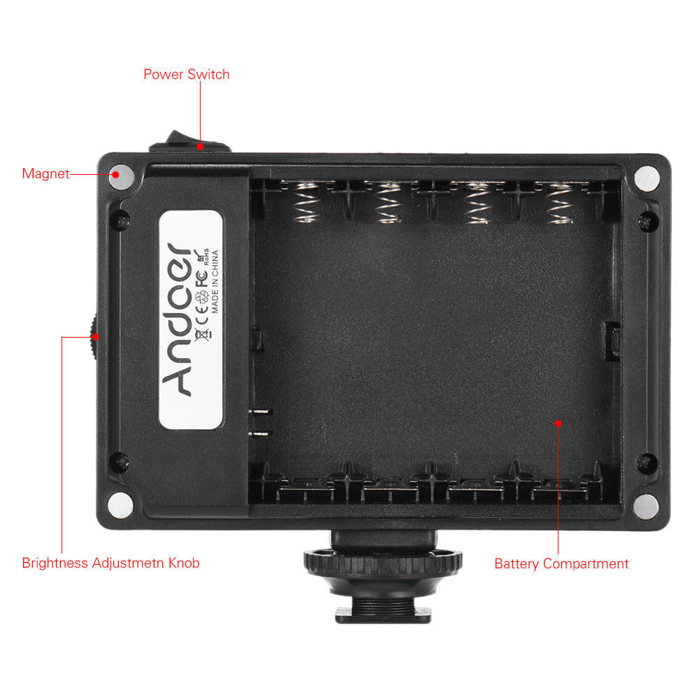 Portable Ad96 Andoer Oncamera Mini Led Video Fillin Light Panel 5500k 3200k Cri85 For Canon Nikon Sony Dslr Camera Camcorder