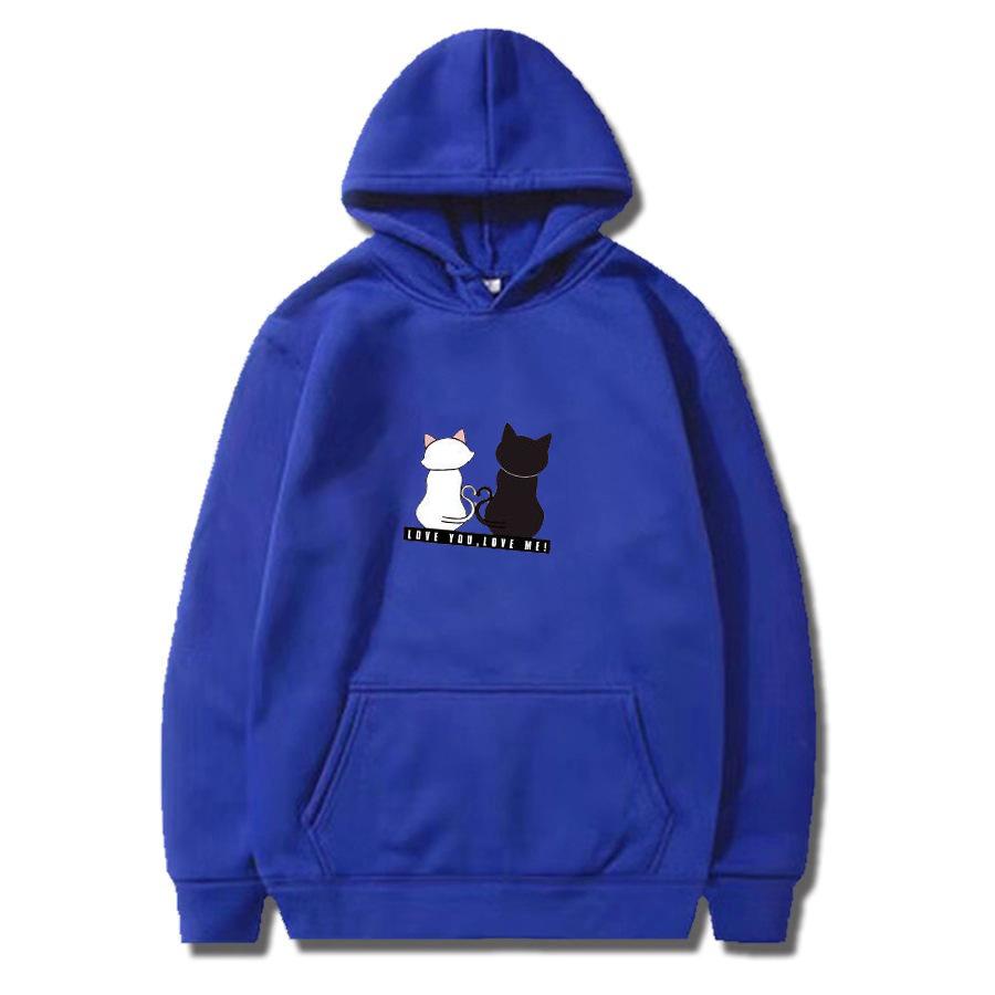 Streetwear Hoodies Women Sweatshirt Autumn Long Sleeve Hoodies Harajuku Hoodie Cute Cat Print Sweatshirt Women