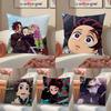 Demon Slayer Hashira Collection Anime Plush Pillow Cover Soft Short Plush Cushion Cover For Sofa Bedroom Home Decor Gift