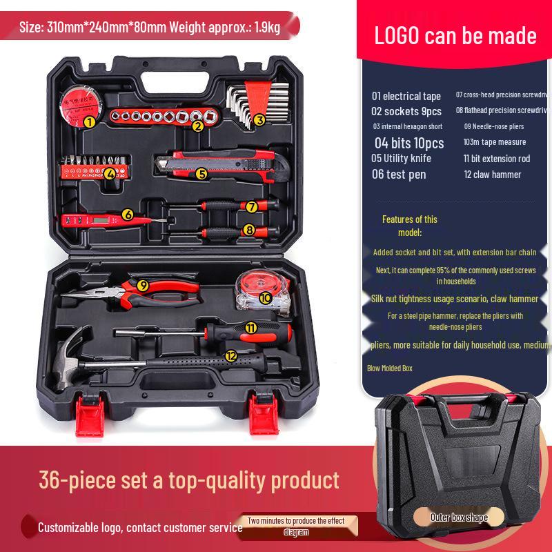 Deluxe Sada domácího nářadí: Elektrikářské a automobilové nezbytnosti