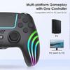 Bluetooth Wireless Controller Dual Vibration Gamepad Gaming Console Controller for PS4 Controller Joystick Luminous Handle(White)