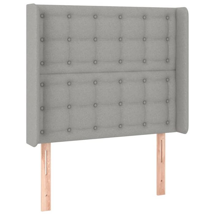 VidaXL Tête de Lit à LED Meuble de Chambre à Coucher Accessoire de Lit Simple Tête de Cadre de Lit Intérieur Gris Clair 3124472