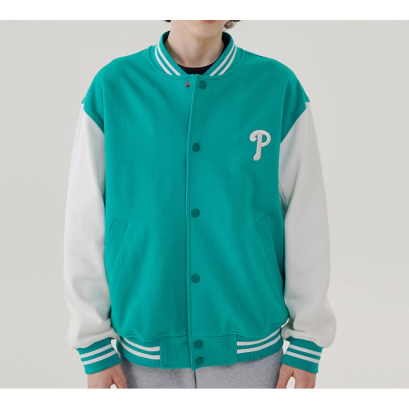 MLB X Disney Baseball Jacket Unisex Blue Green 31JPK2011-10G