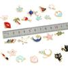 30Pcs Pendants Colorful Plated Mixed Pattern for DIY Necklace Bracelet Earring Jewelry Accessories