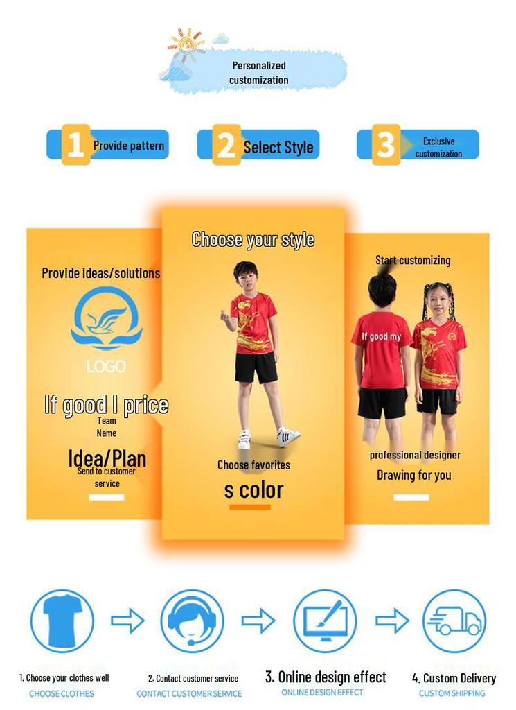 Kids' Quick-Dry Table Tennis and Badminton Sportswear Set