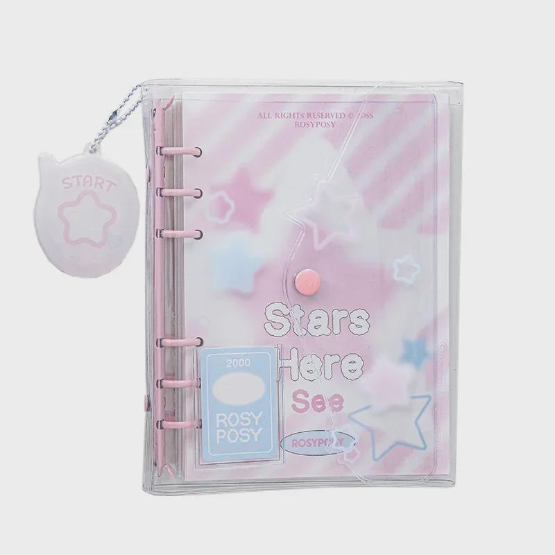 RosyPosy Shinee Star Loose-Leaf Notebook: Soft Design, PVC Cover, Color Pages.