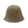 Japanese Niche Literature and Art Trend Simple Wool Hat Women Winter Warm Knitted Hat Plaid Bucket Hat Bucket Hat Women