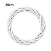 Rattan Wicker Christmas White Wreath Vine Ring Xmas Hanging Garland DIY Decor