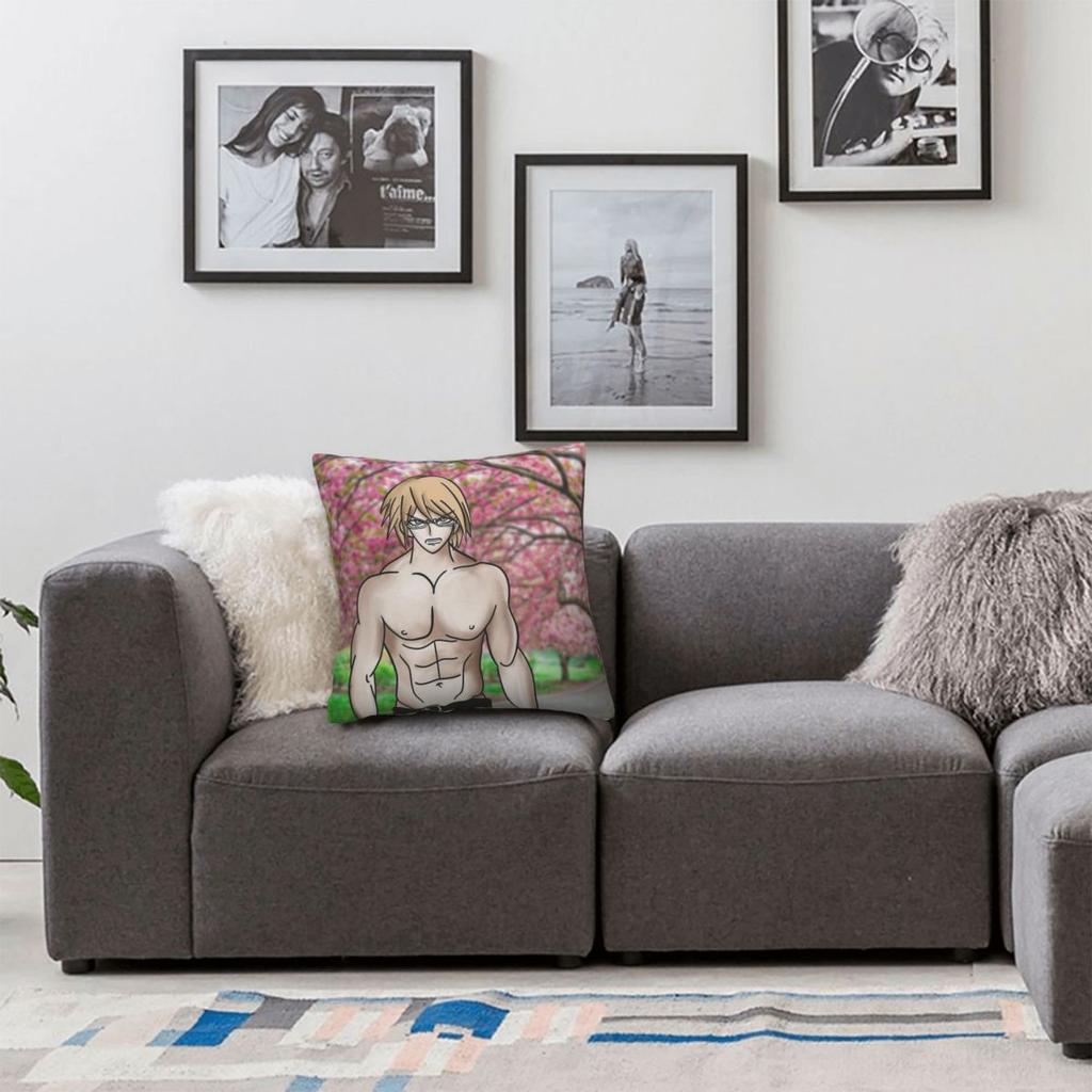 Buff Byakuya Togami Danganronpa Square Pillowcase Polyester Linen Velvet Creative Zip Decorative Room Cushion Cover