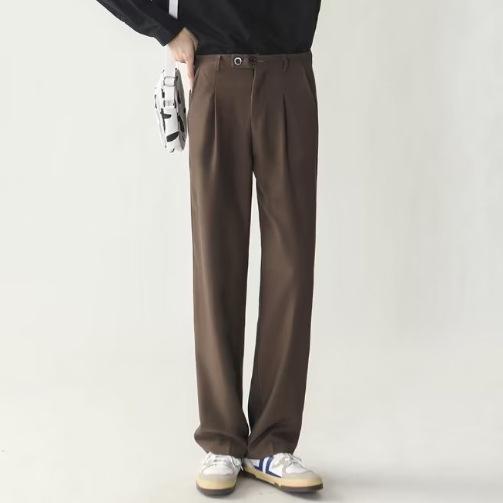 Spring and Autumn Drape Trousers Men's Trend Loose Straight Wide-leg Trousers Hong Kong Style Versatile Handsome Casual Suit Pants