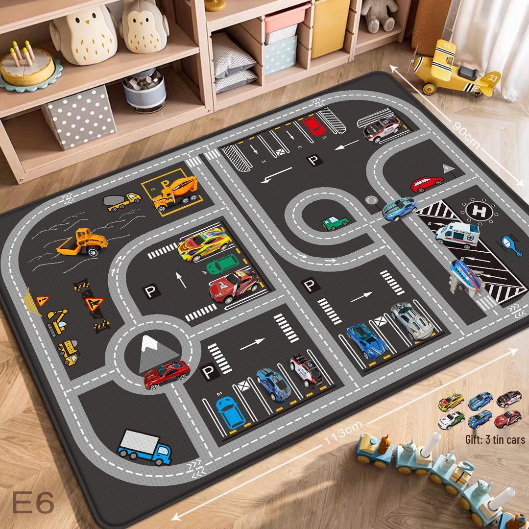 

Huaying Детский игровой коврик с дорогами для движения - Коврик для ползания для раннего развития в детском саду 180x113x1CM