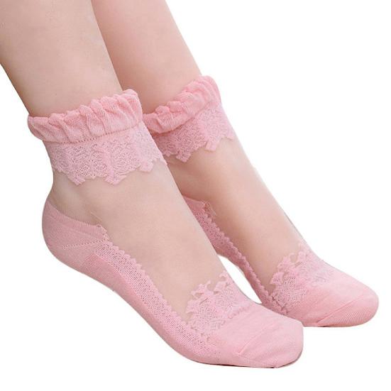 Socks Ultra-thin Breathable Lace Short Ankle Socks for Gift