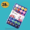 Xuan Qing 12/36 Color Pan Pastels: Beginner Transparent Solid Watercolor Paint Set with 28 Colors and Brush